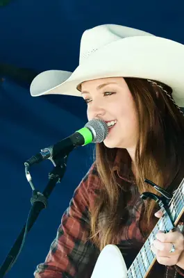 singer in a cowboy hat playing guitar