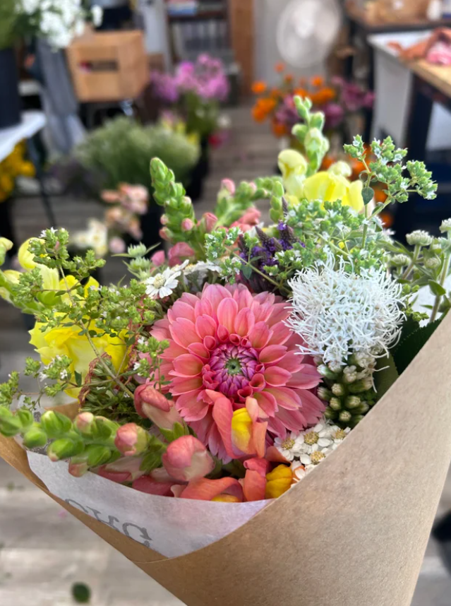 a colourful bouquet of flowers