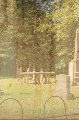 Cemetery with antique-style filter on it