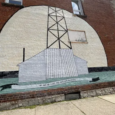 Drilling rig mural