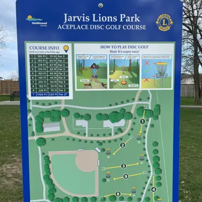 jarvis lions park disc golf map