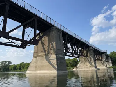 old train bridge in cayuga