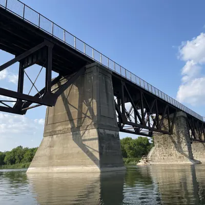 old train bridge in cayuga