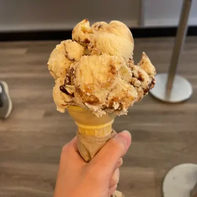 Fresh ice cream cone